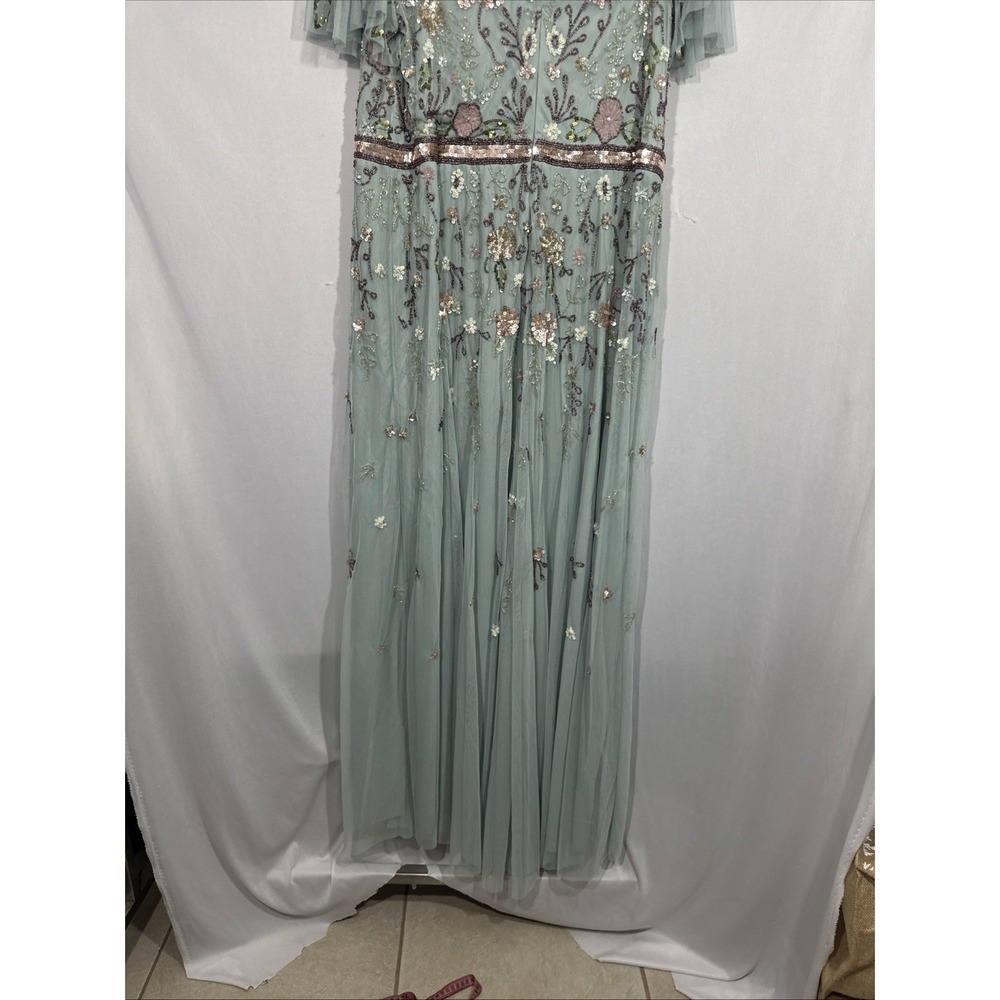 NEW Mac Duggal‎ [ 18 ] 9136 Embellished High Neck Butterfly Sleeve Gown J2223 - Picture 12 of 15